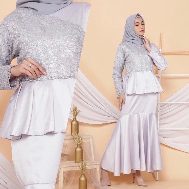 ALEYSIA Mermaid/Gaun Pesta Muslimah/Dress Pesta Kondangan
