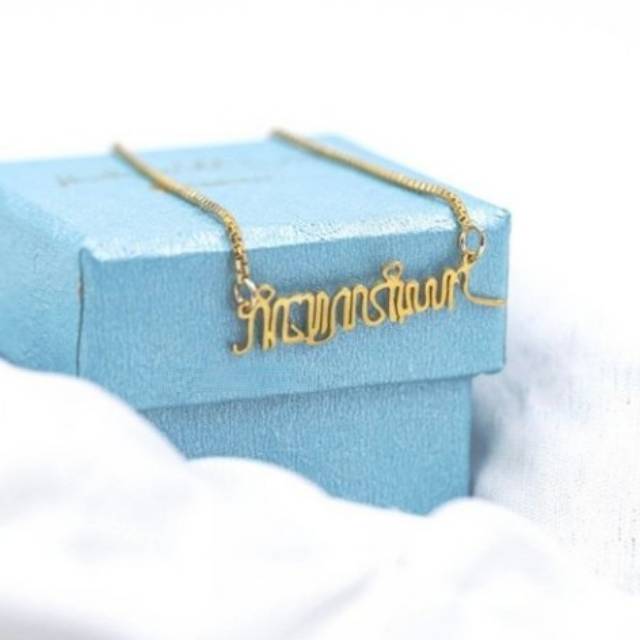 Zedd Jewelry - Kalung Titanium Custom Nama - seri huruf AKSARA JAWA