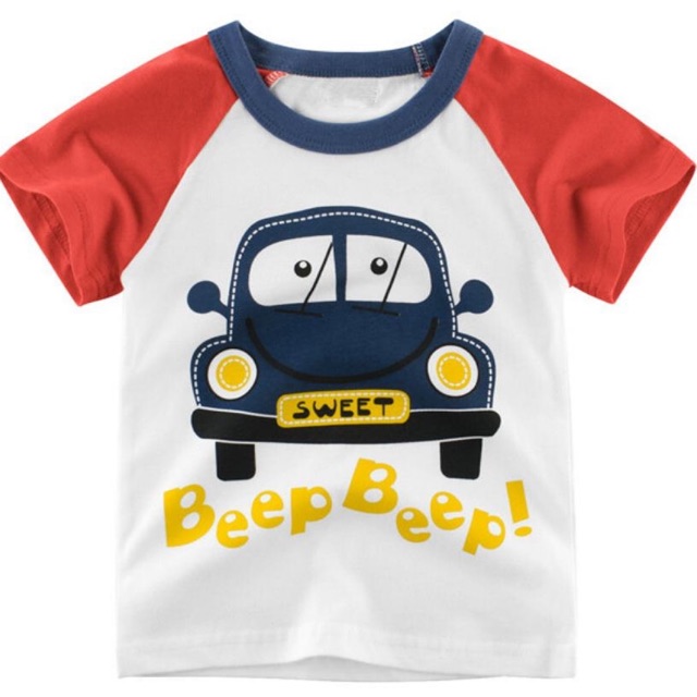 Baju kaos anak / baju atasan anak / baju tshirt wnak beep car