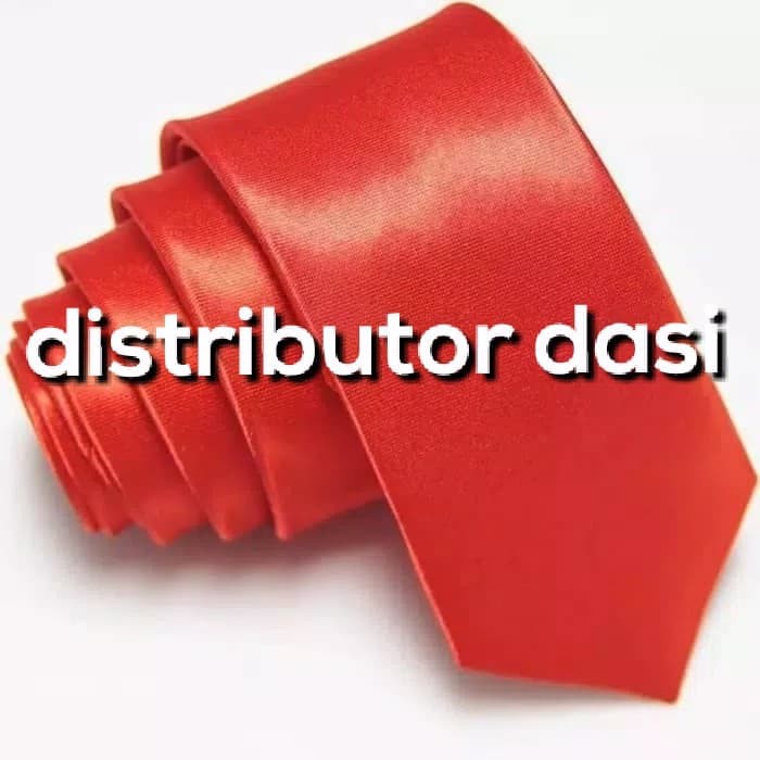 Dasi Panjang Pria Polos Merah Terang Slim 2 Inch dan standart 3 inch reayd stok