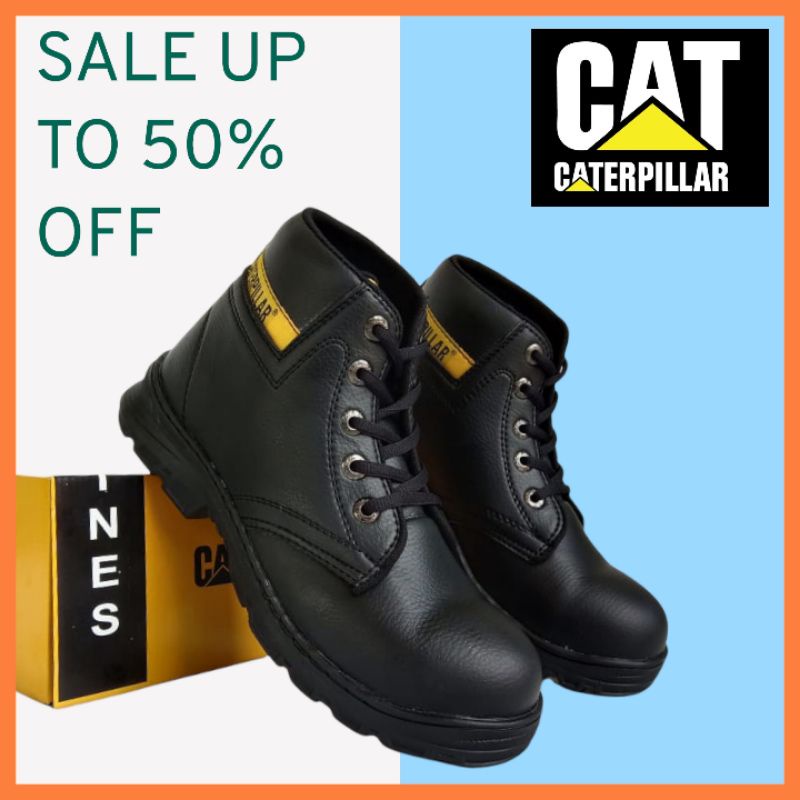 SEPATU BOOT SAFETY PRIA WANITA CATERPILLAR_UNISEX / SEPATU KERJA PROYEK PABRIK KITCHEN SPBU POM BENS