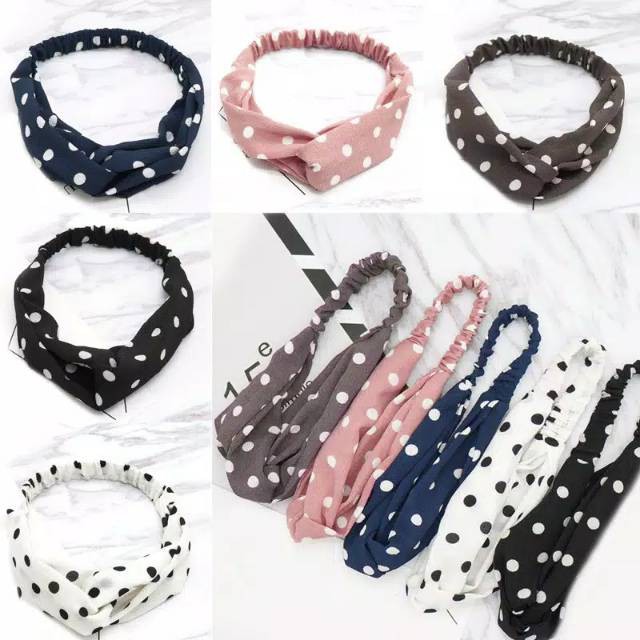 headband Bandana Twist motif  - bando korea- bando bandana korea untuk wanita