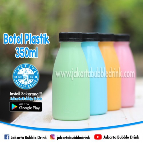 Botol Plastik Cantik Polos 350ml Bahan PET 1 Pack Isi 131 Pcs - Termurah 350 ml