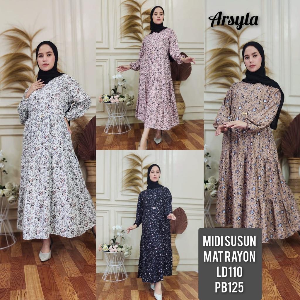 Midi Dress Susun Arsyla