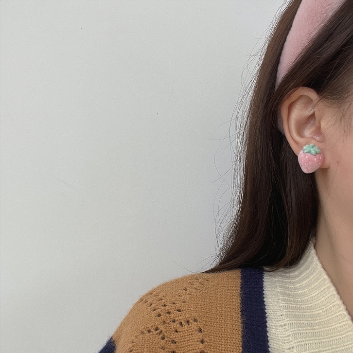 Anting Stud Desain Ikatan Simpul Aksen Mutiara Kristal Gaya Korea Untuk Wanita