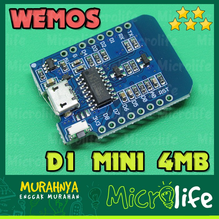 Wemos D1 Mini 4MB LUA Wifi IoT ESP8266 ESP-12 E NodeMCU