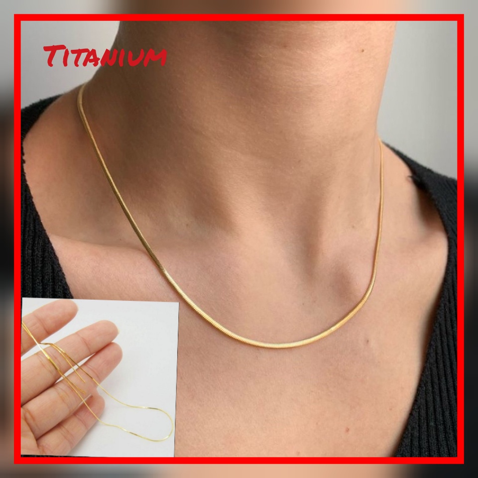 COD] KALUNG TITANIUM ANTIKARAT BUAT WANITA DAN PRIA TERLARIS MURAH