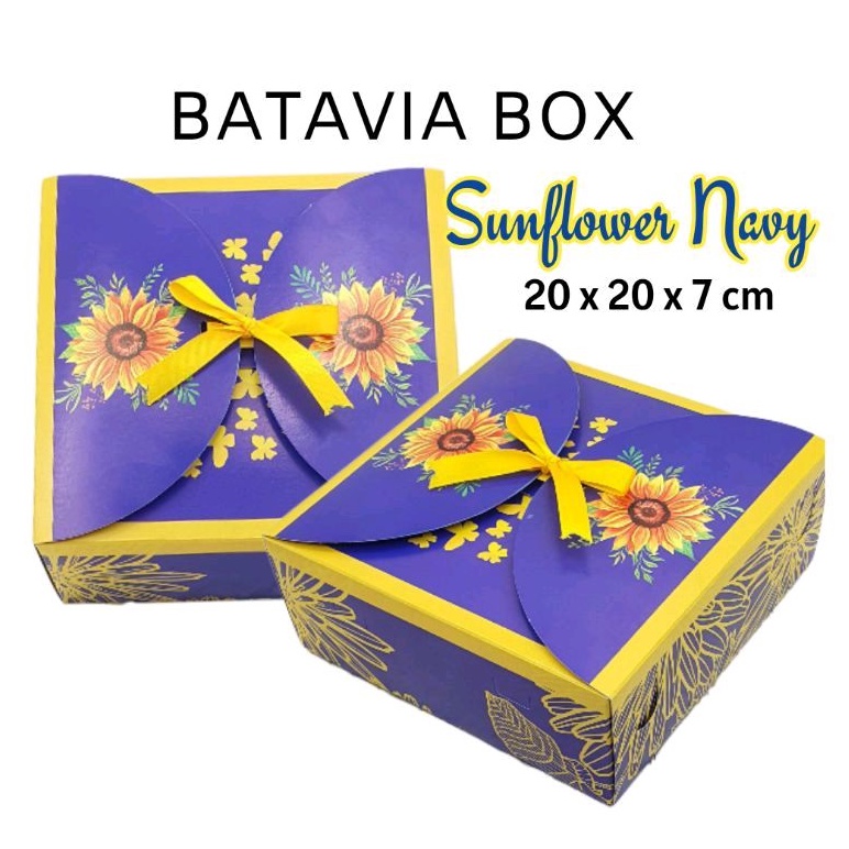 

Box serbaguna 20x20x7 Sunflower Navy (Minimal Pembelian 10pcs)