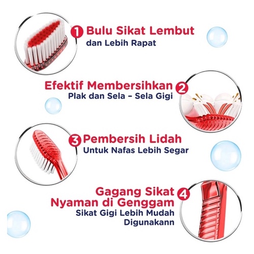 Pepsodent Sikat Gigi Brilian Lembut 3pcs