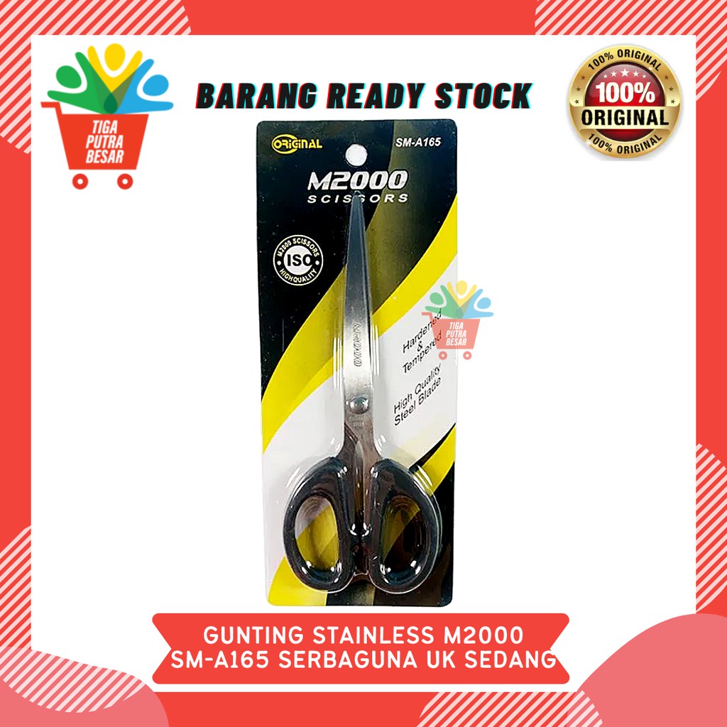 Gunting Stainless Steel M2000 SM-A165 Serbaguna Ukuran Sedang 16 Cm