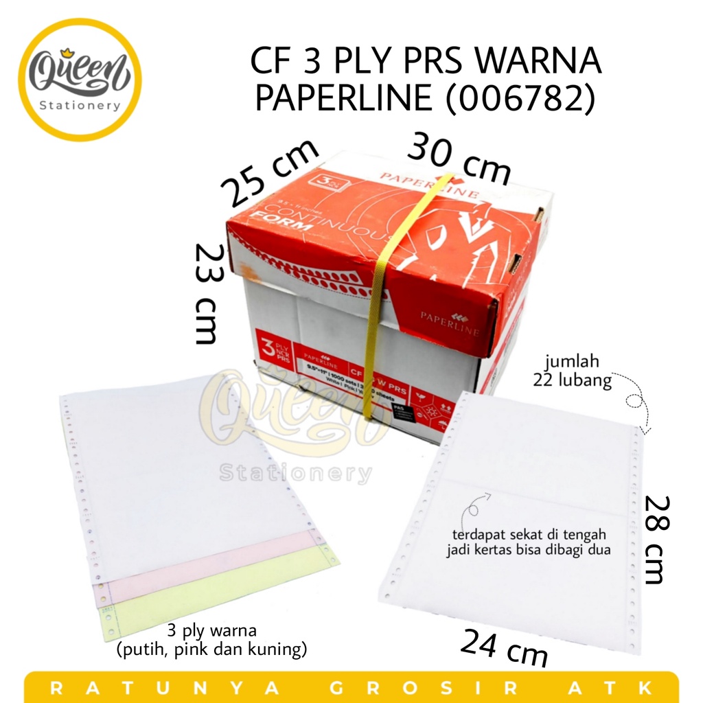 

1 BOX RSM CF 3 PLY PRS WARNA PAPERLINE / CONTINUOUS FORM / KERTAS NOTA / KERTAS KASIR (006782)