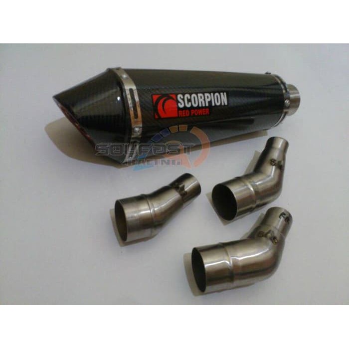 BARANG TERBAIK knalpot racing ninja250fi/karbu/R25 slip on scorpion racing balapan standar