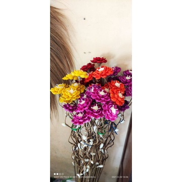 1BAMBU Ulir Bunga Klobot warna mix / 1INAT KLOBOT wm