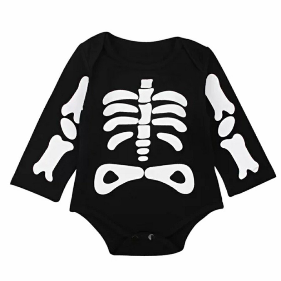 Skeleton baby romper baby halloween costume kostum tengkorak bayi