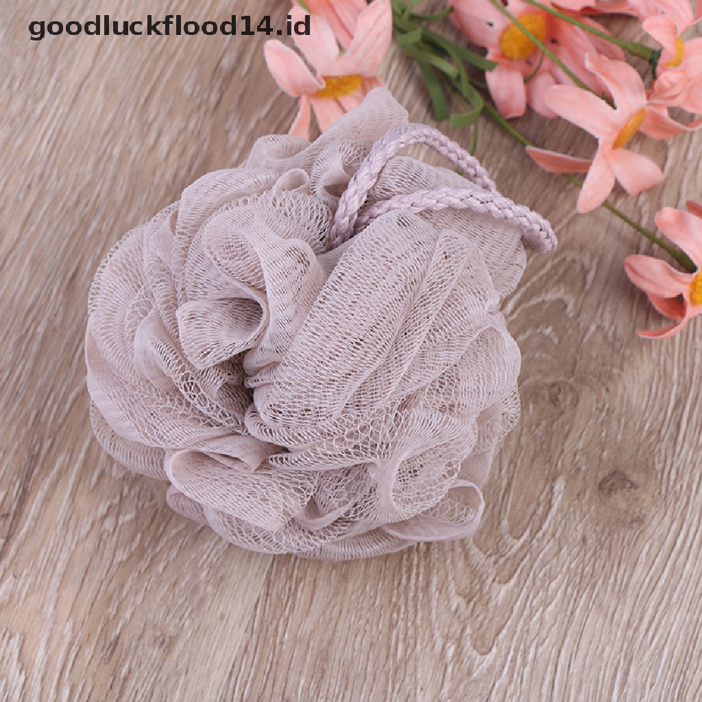 [OOID] 1pc Loofah Bath Ball Mesh Sponge Milk Shower Bathroom Supplies Bath Soft Flower  ID