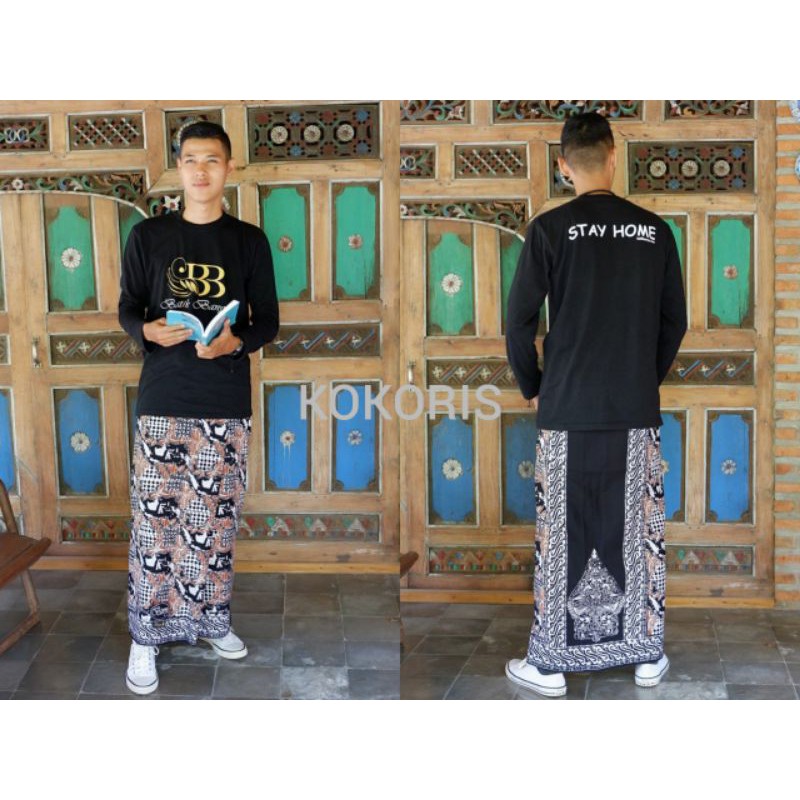 SARUNG BATIK WAYANG ARJUNA SEMAR - SARUNG BATIK HANACARAKA - SARUNG BATIK CAP MAHDA PEKALONGAN