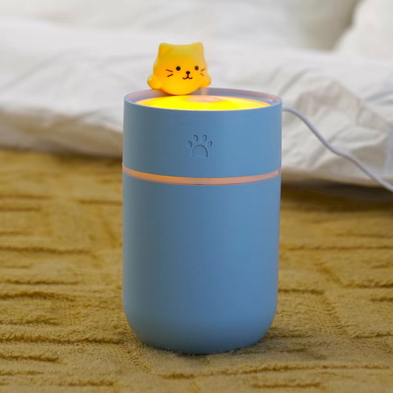 Diffuser Aromatherapy 260 ml Cat with 7 colour LED Lamp +  Pelembab ruangan - High quality