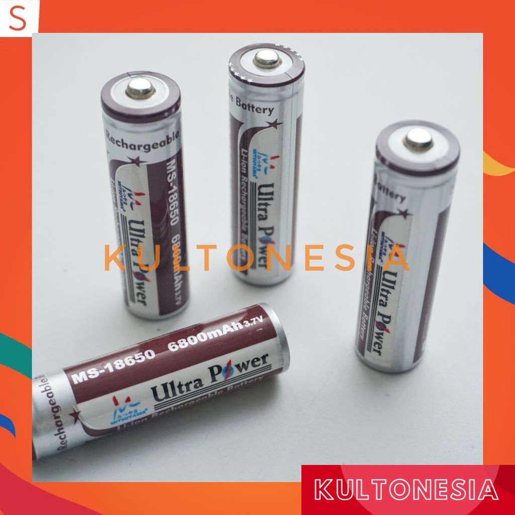 Baterai MITSUYAMA coklat 18650 6800mAh 3.7v