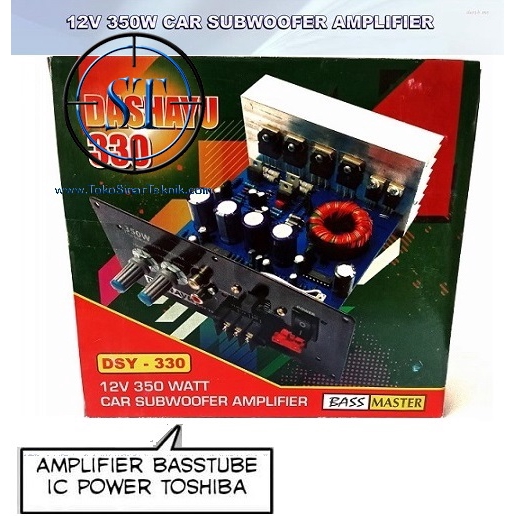 Kit Power Amplifier Car 350W SUBWOOFER Bass Master 12V DSY-330