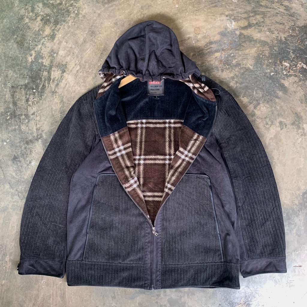 Prada Zip Hoodie Second Original