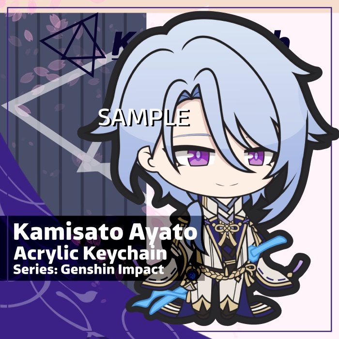 Keychain Genshin Impact Kamisato Ayato
 | KyraMerch Anime Fanmerch Dealer