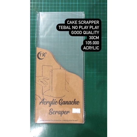 

NEW// AKRILIK SCRAPPER / KAPI KUE ALAT BAKING BUTTERCREAM ACRYLIC 30CM