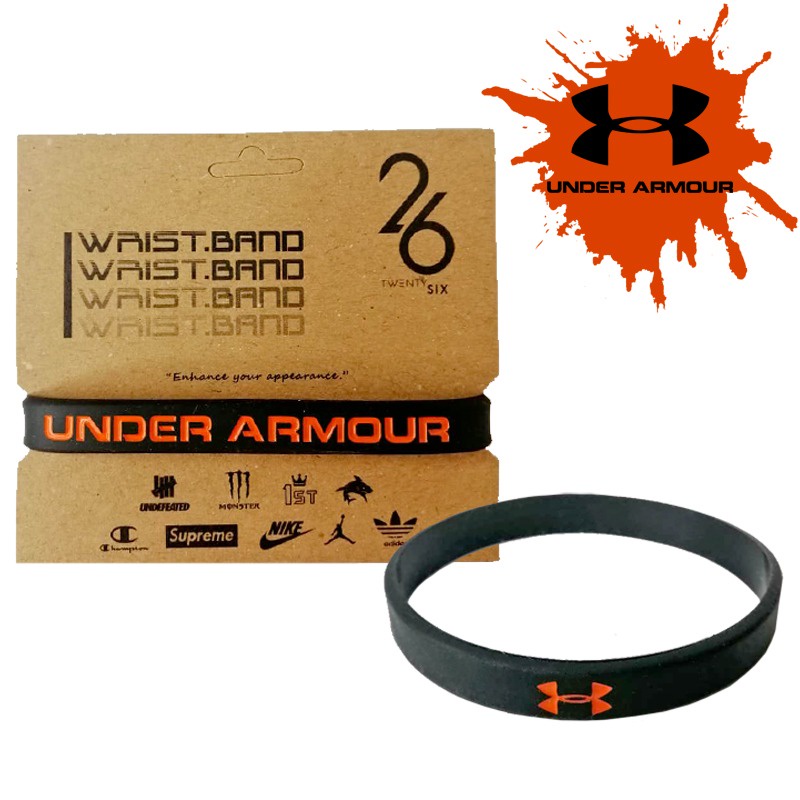 GELANG TANGAN PRIA UA \ BLACK-ORANGE