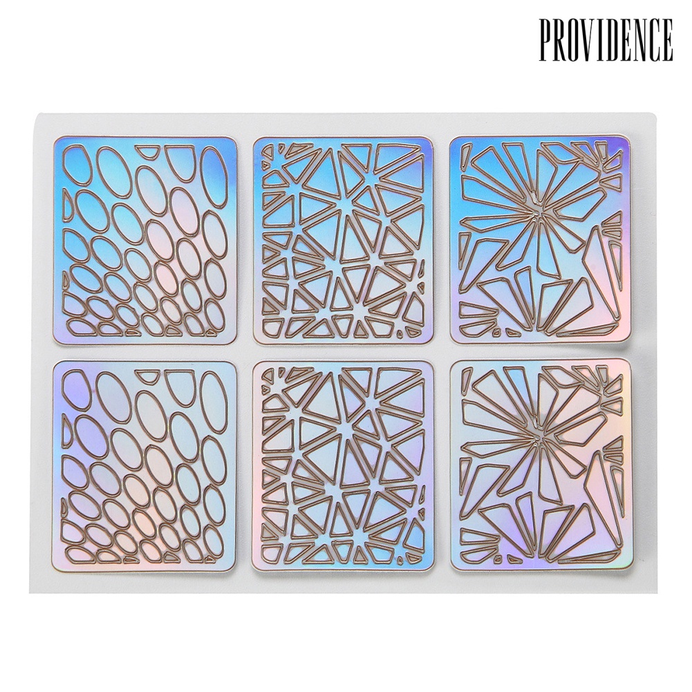 Providence 6/12/24 Sheet DIY Nail Art Vinyls Mold Stencil Hollow Template Guide Stickers