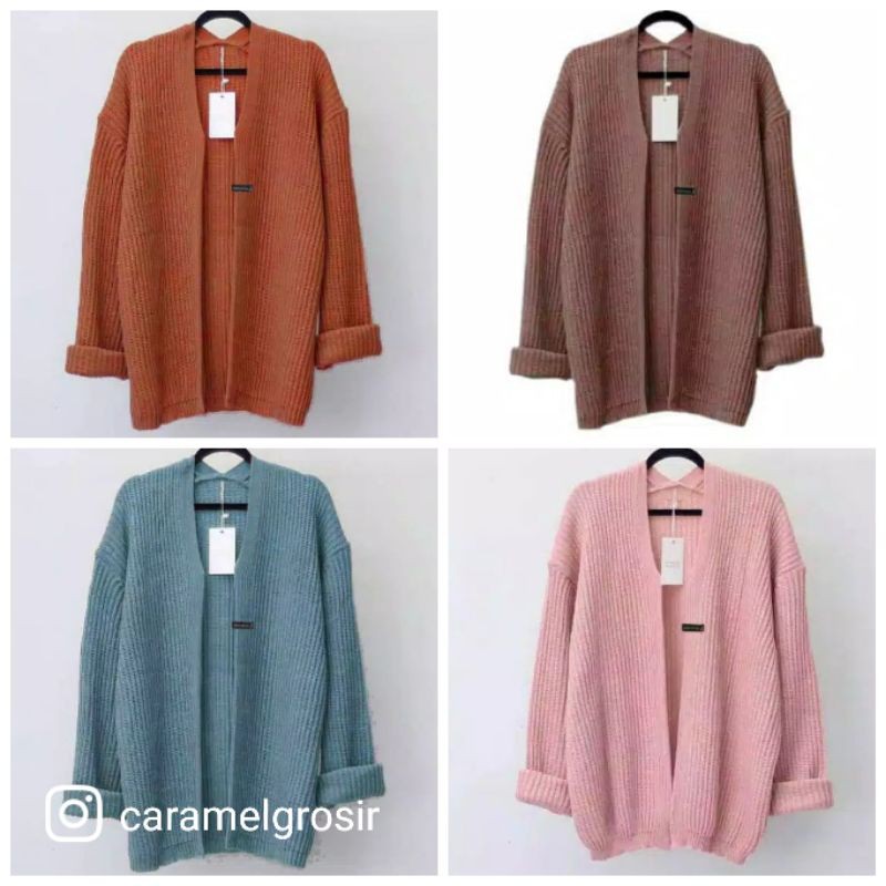 BERSHKA KNIT CARDIGAN OVERSIZE CARDY BERSHKA