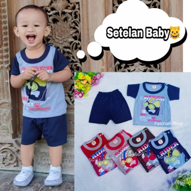 Kaos anak cowok baby boy setelan anak 1 tahun ( Setelan Boy Vivi )