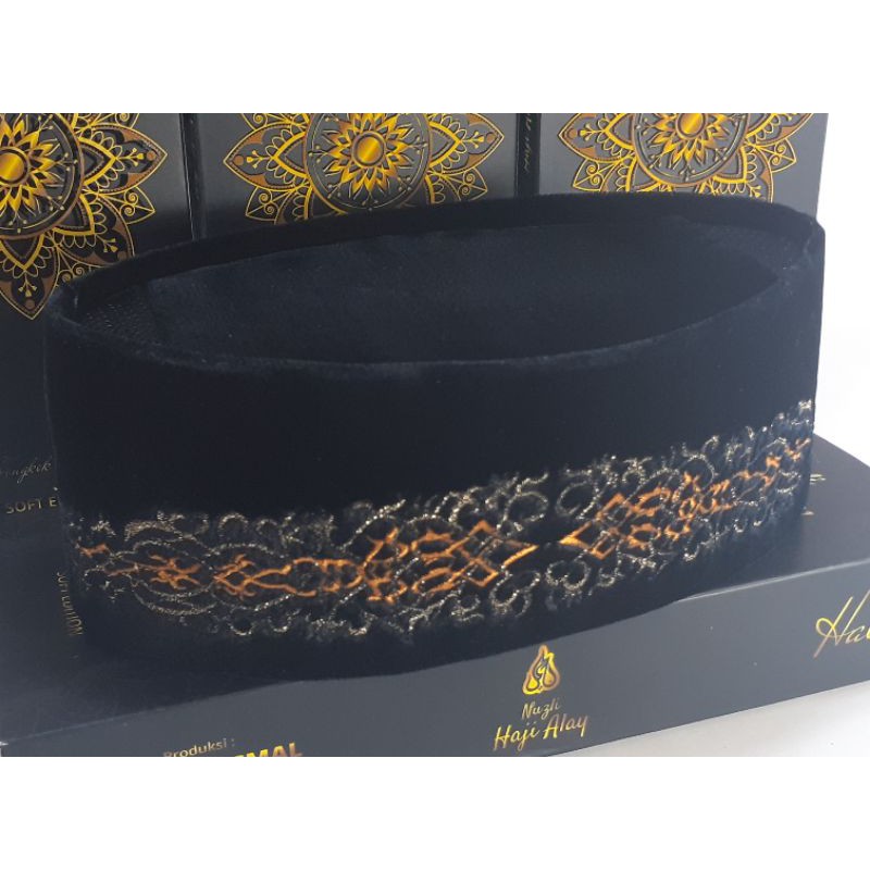 Haji Alay Songkok Bordir Emas