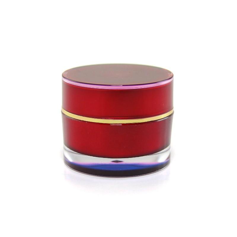 POT 10 GRAM MAROON WITH INNER LID BAHAN AKRILIK / POT KOSMETIK MAROON 10 GRAM / POT MAKE UP PREMIUM - TEKNO KITA