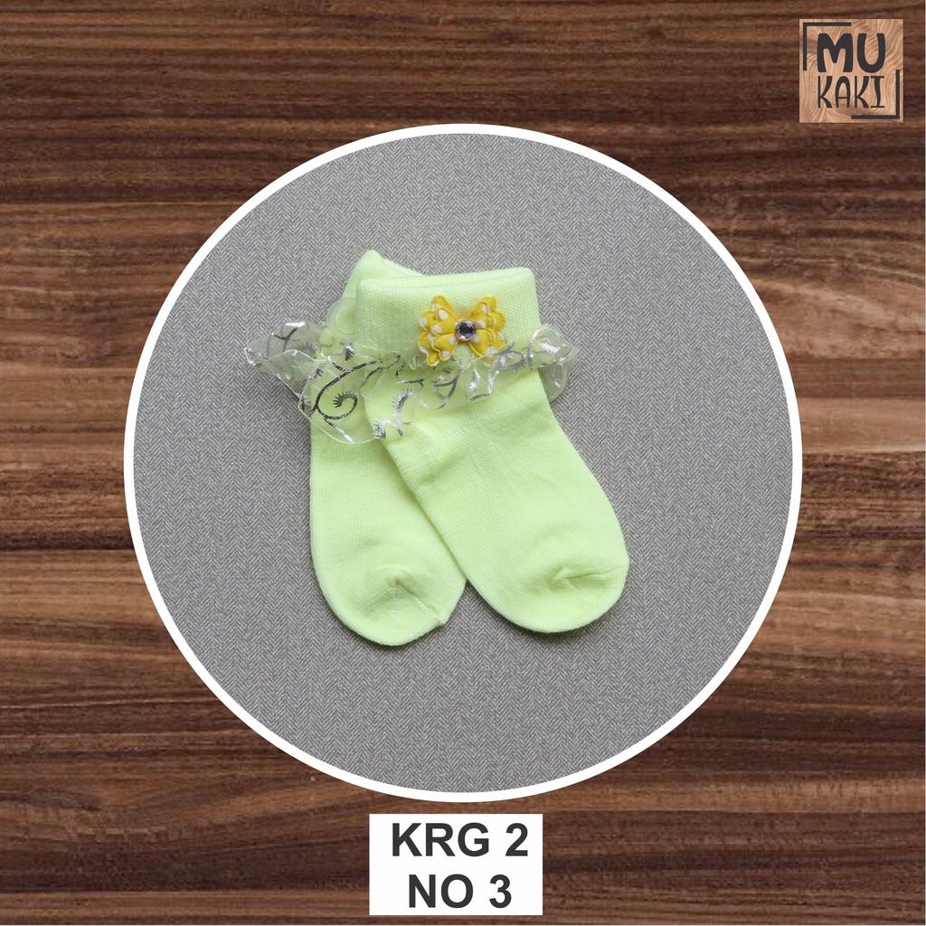 Kaos Kaki Anak Bayi Perempuan Polos Renda 2-4 Tahun