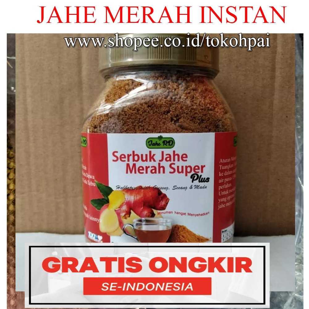 

JAHE MERAH TOPLES INSTAN / JAHE MERAH SERBUK JAHE MERAH SUPER RD 330GRAM