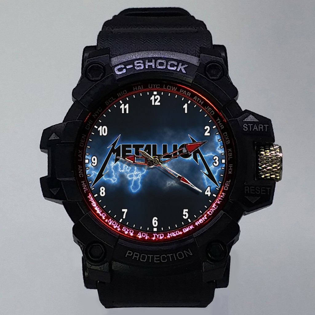 (ISTIMEWA BOSSQUE) JAM TANGAN METALLICA LIST MERAH - EXCLUSIVE 3