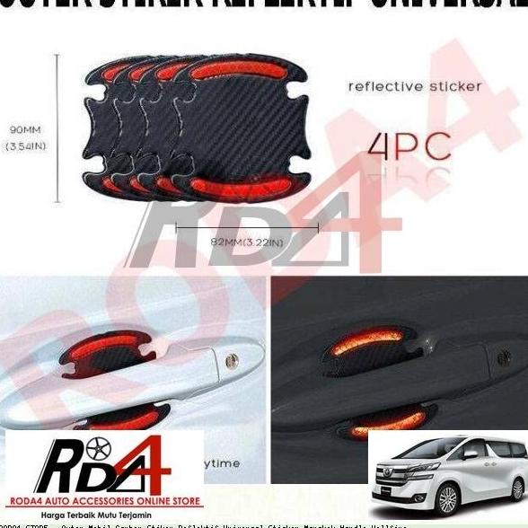 Outer Handle Carbon Stiker Reflektif Vellfire rod4 Ayo Order