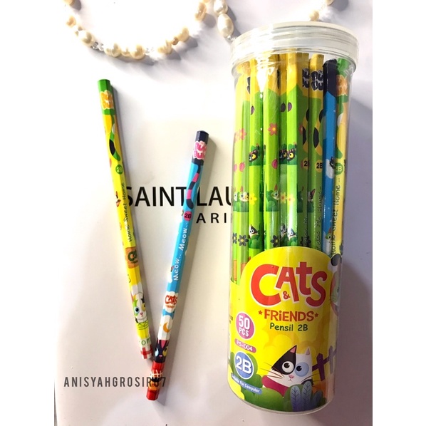 

(Satuan) Pensil kayu/ Pensil raut karakter lucu BIG seri Cats