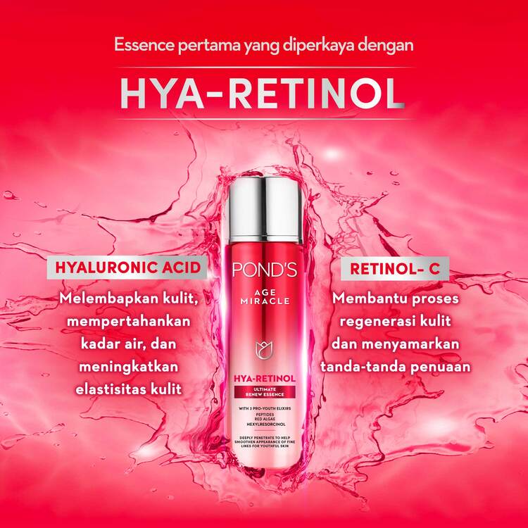 Ponds Age Miracle Hya-Retinol Ultimate Renew Essence with Peptide &amp; Collagen 110Ml