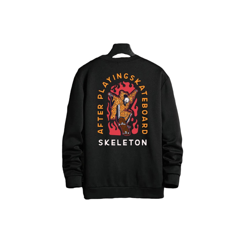 Skeleton Crewneck Sweater Fleece Size M - XXL