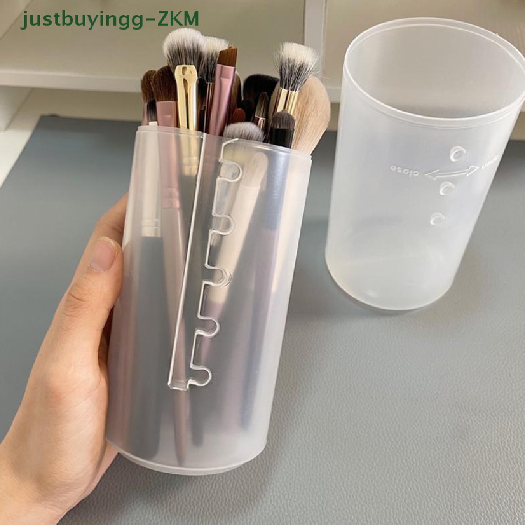 Holder Penyimpanan Brush Makeup Tinggi Adjustable Bahan PVC Dengan Tutup