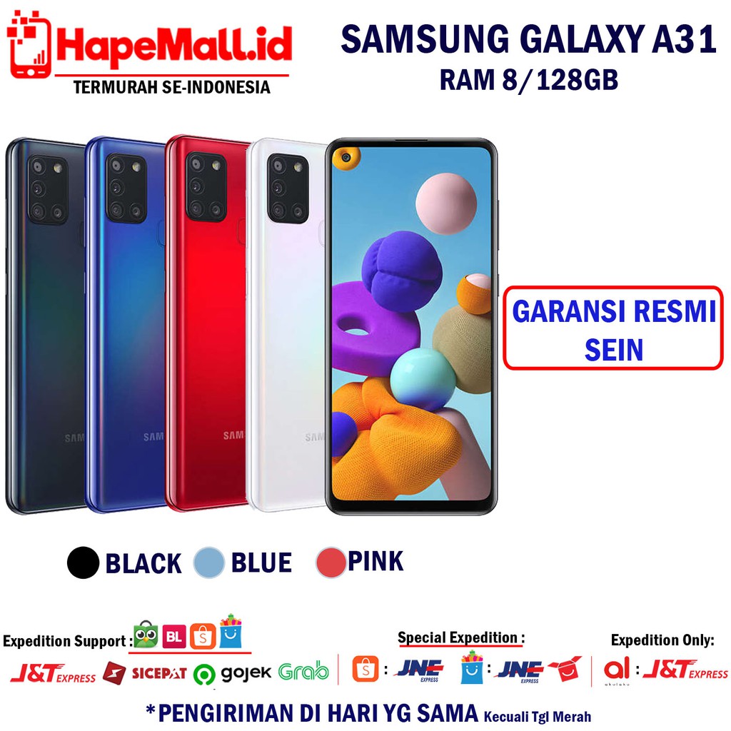 SAMSUNG GALAXY A31 RAM 8/128GB GARANSI RESMI SEIN TERMURAH