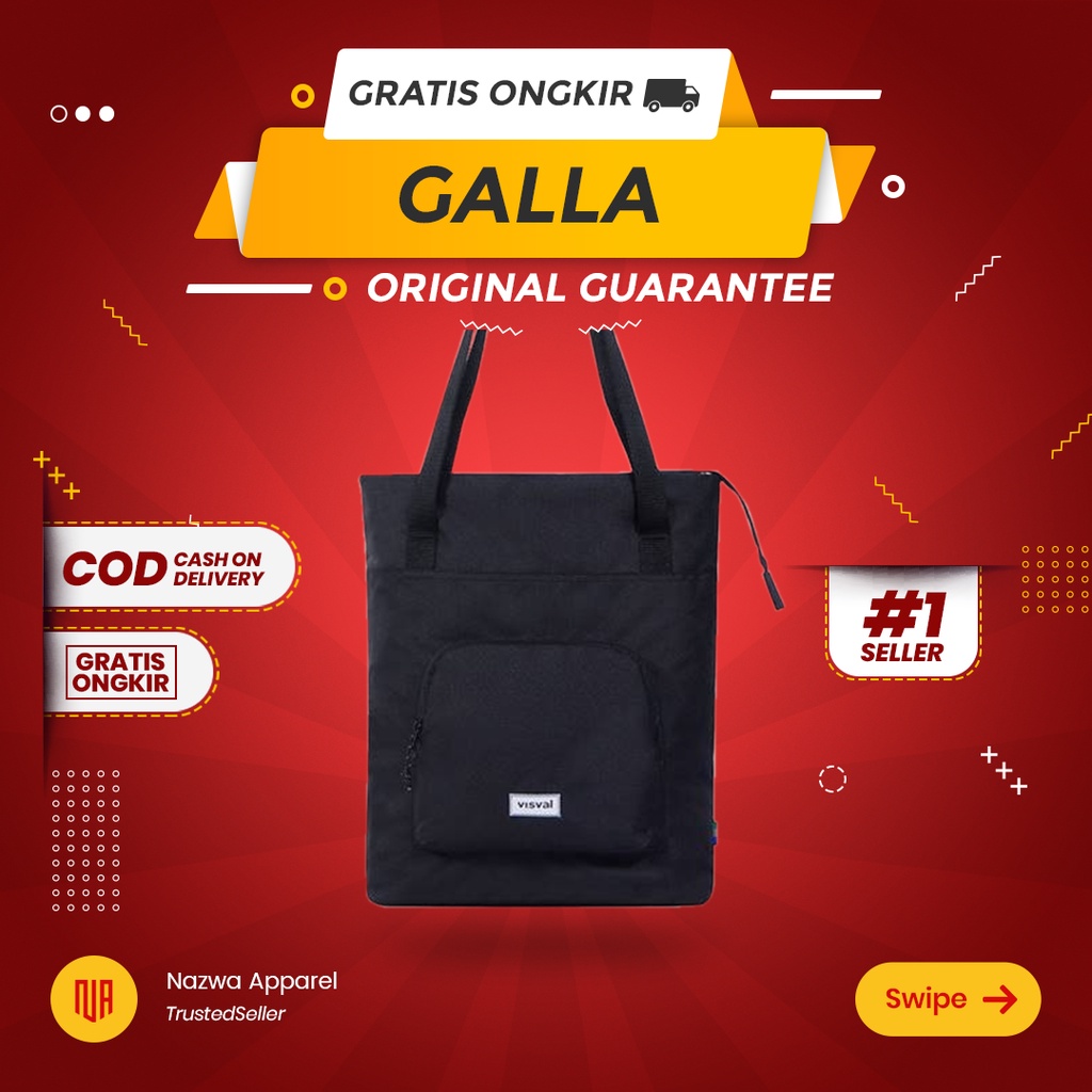 TAS TOTE BAG VISVAL GALLA BLACK