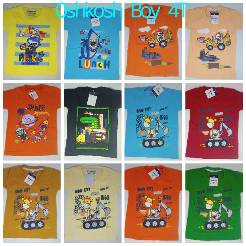 Kaos Anak  Oskosh Cowok Cewek Murah BOLEH Pilih Warna dan Motif