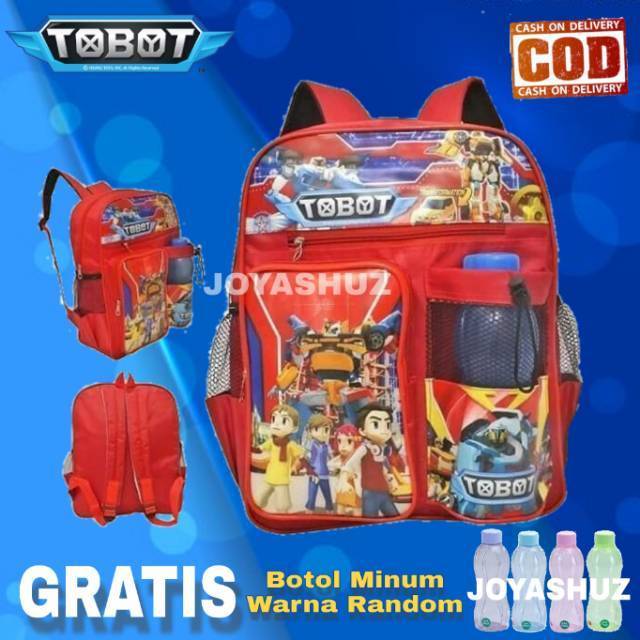 Tas Ransel Sekolah Karakter Anak Laki Laki Robot / Tas Karakter Tobot / Tas Ultraman / Tas Spiderman