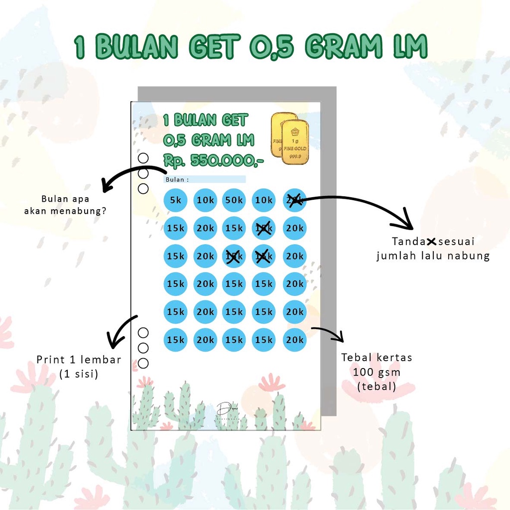 

1 Bulan get 0,5 gram LM