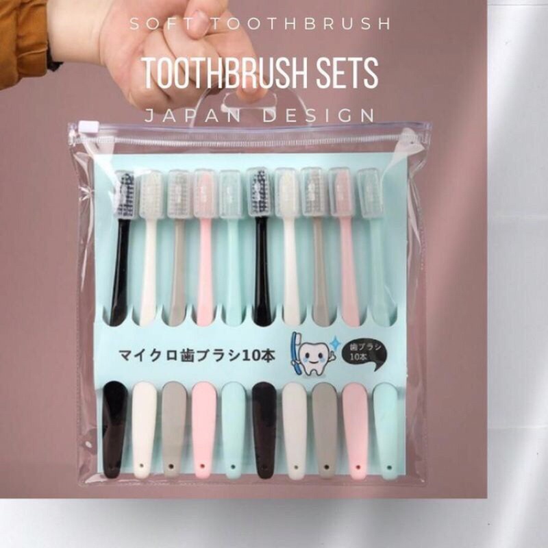 Sikat Gigi Dewasa 1 SET 10 PCS / Toothbrush Double Care Sensitive Soft