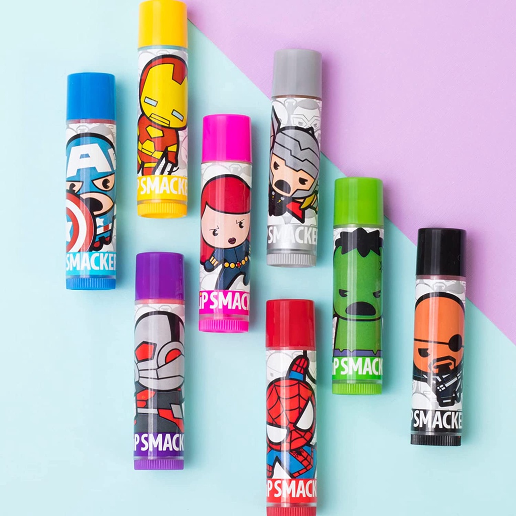 Marvel Avengers Lipsmacker Lip Balm - Iron Man Spiderman Thor Dr Strange Hulk