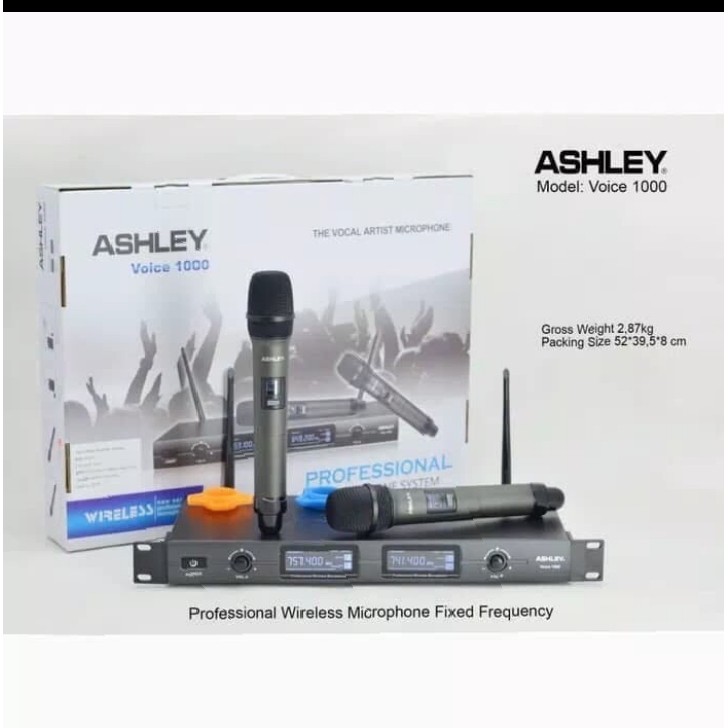 MIC WIRELESS ASHLEY VOICE 1000,MIC KAROKE ASHLEY