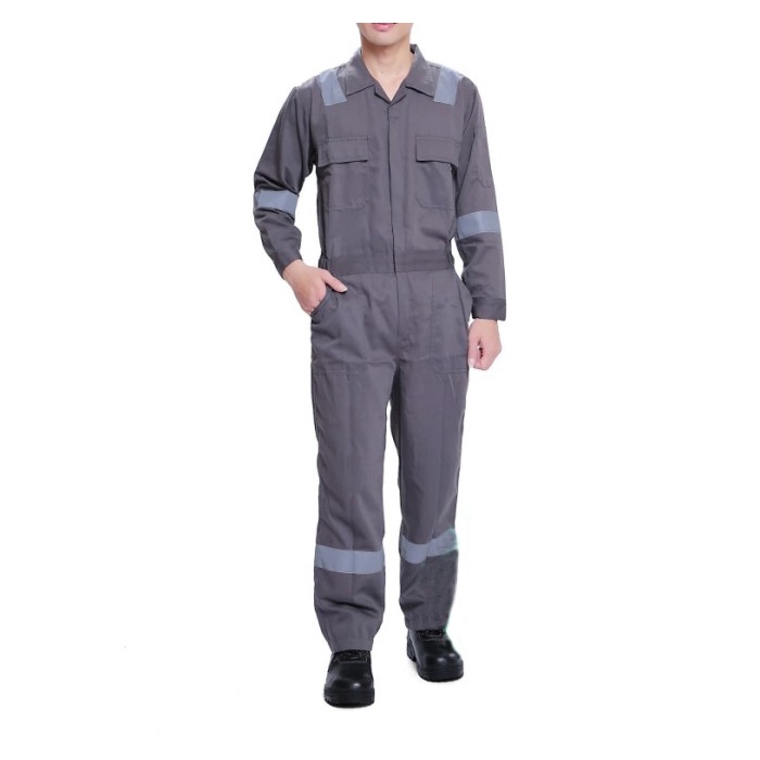 Baju Terusan wearpack warna ABU / Baju Wearpack / Seragam Safety - M