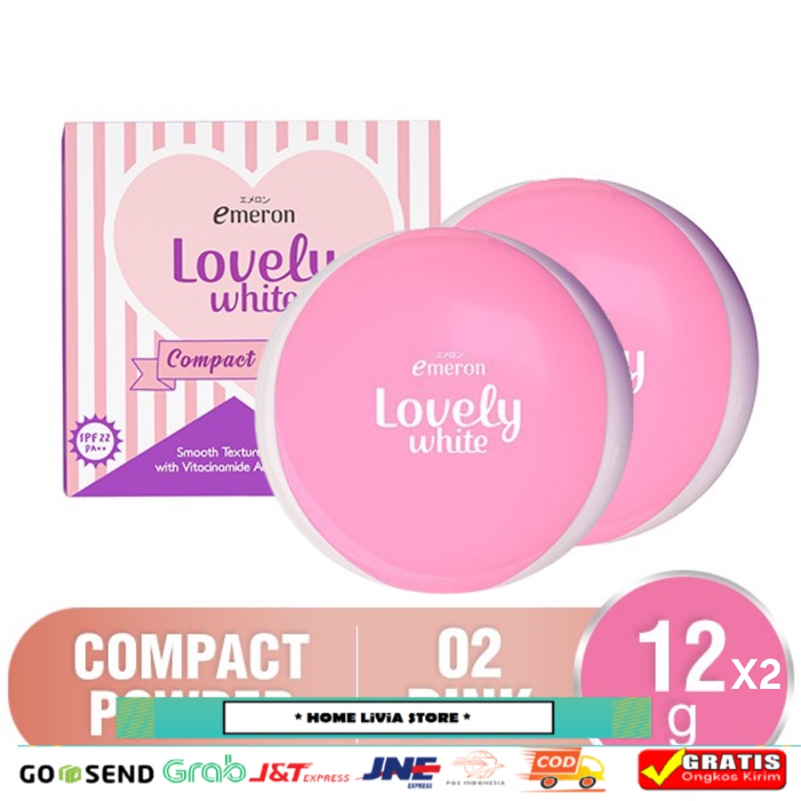 Emeron Lovely White Compact Powder 02 Pink 2 x 12 gr